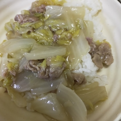 白菜と豚肉しかなかったが、、、、美味しくできました!